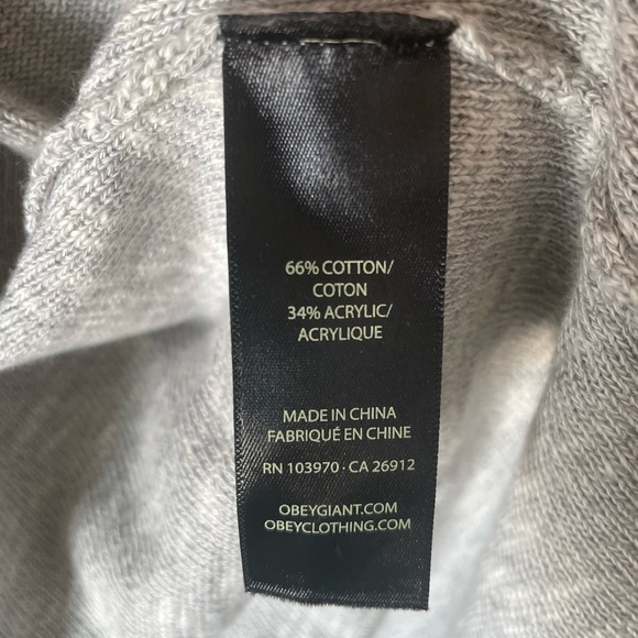 Obey Sweater Vest with Tie and brooch. Size small - Picture 6 of 7